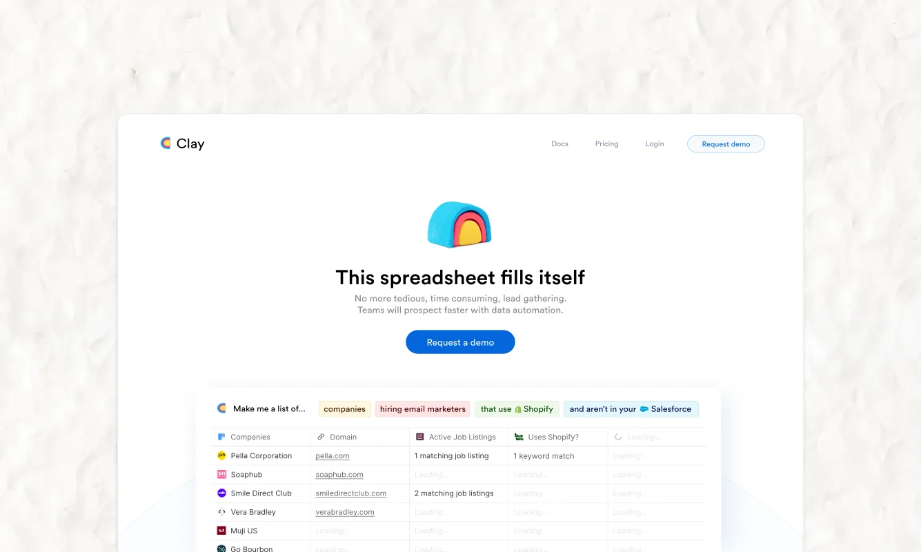 Clay marketing site redesign
